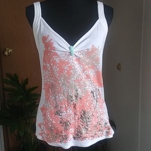 NWOT DKNY 🆕botanical embroidered TANK TOP